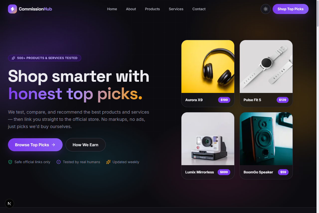 Shopping Horizon — Designed and build a mult-sites from affiliate, drop-shipping based in Toronto