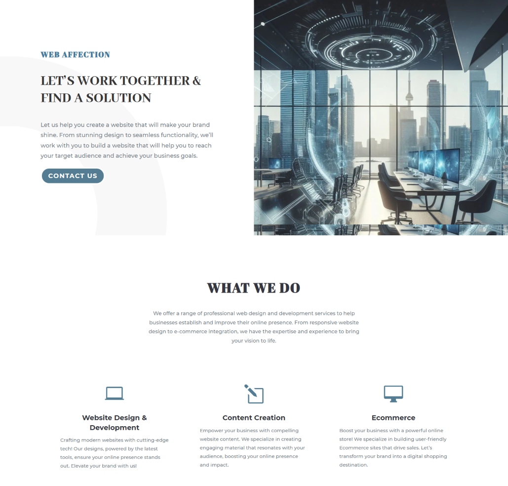Web Affection Agency Project